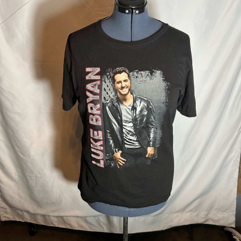 Men's Black Graphic Tee with Luke Bryan Design